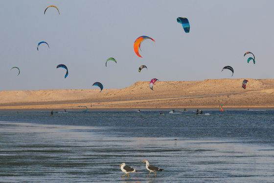 Dakhla lagoon kitesurfing