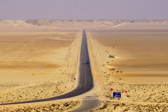 Dakhla desert road
