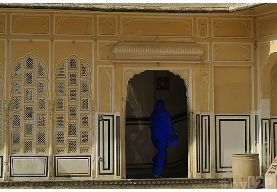 La femme en bleu à Jaipur