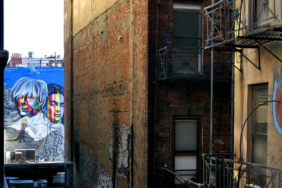 NY street art Andy Warhol, Frida Kahlo, Keith Haring and Jean Michel Bastiquiat