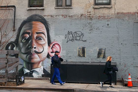 NY street art Dali